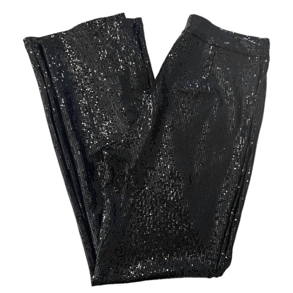 NEW set of House of Harlow 1960 Black Sexy Sequin halter top & pants Small NWT - Picture 4 of 8